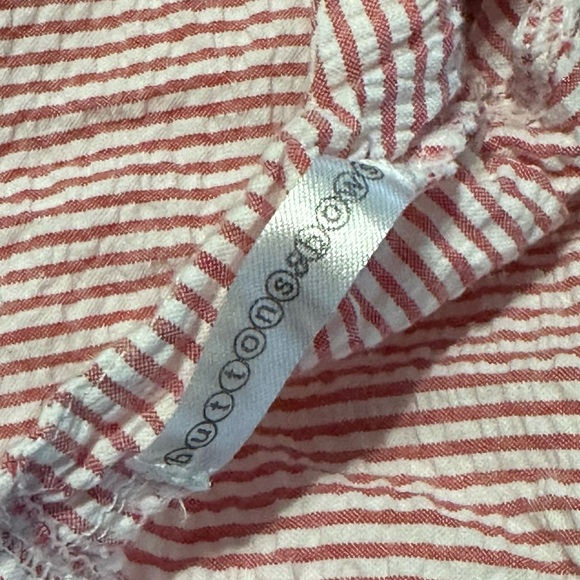 Toddler seersucker summer dress red white striped sizetagmissing readdescription - Picture 2 of 12